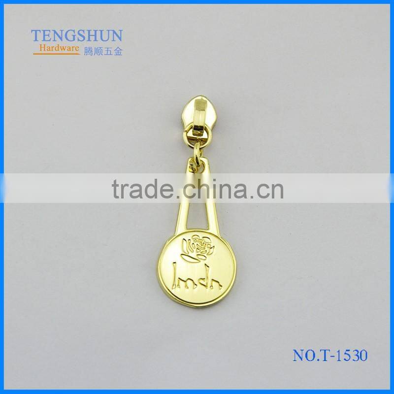 Zinc alloy decorative accessories for purse the metle zipper puller for handbag wholesale