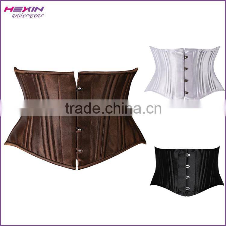 Vintage Striped Underbust Bustless Corset Steampunk With Buckle