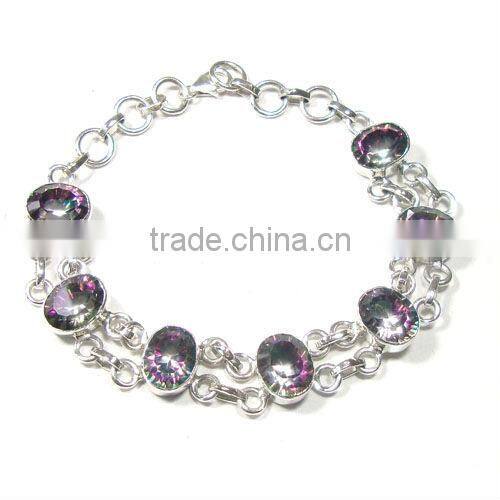 Natural Tibetan Turquoise 925 Stelring Silver Bracelet