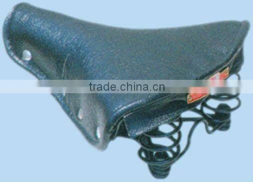 comfortable wide leather bicycle saddle