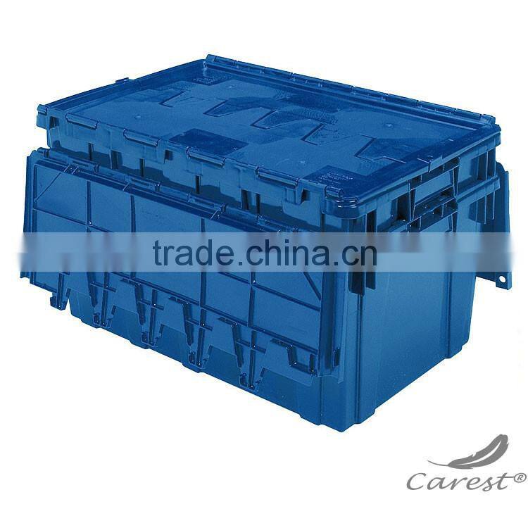 Plastic Lid Flip Top Storage and Distribution Plastic Tote