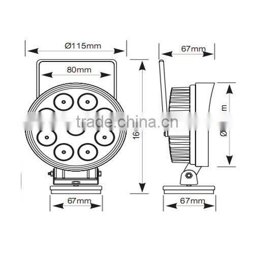 Hot Sell Highpower performance LED Work Light,for ATV SUV TRUCK JEEP Offroad Vehicle(SR-LW-27H,27W)Spot or Flood,Handle w Magnet