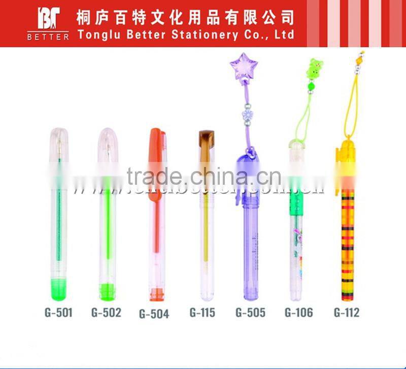 office & school use 6 colors neon gel ink pen set (G-100)