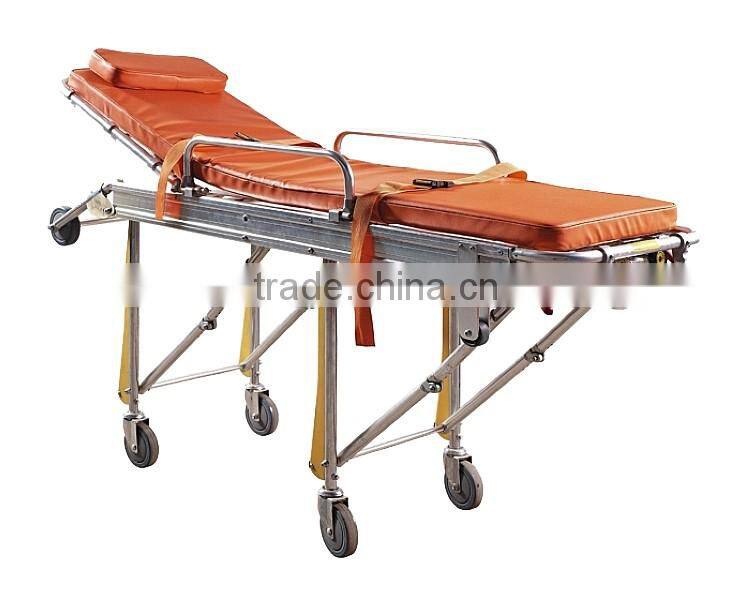 Medical Wheeled Back Adjustable Emergency Stretcher Trolley