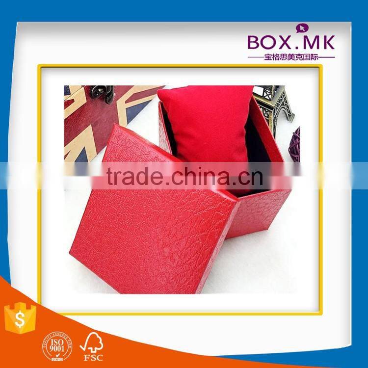 New Style Wholesale High Quality Fashionable Cheap Square Red Watch Paper Box