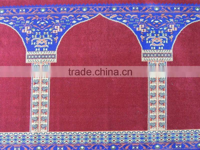 Patchwork 80wool20nylon material Muslim Mosque Prayer Carpet
