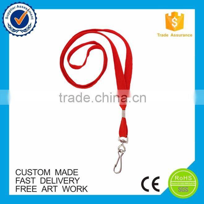 Cheap simple red woven Lanyard With no Logo