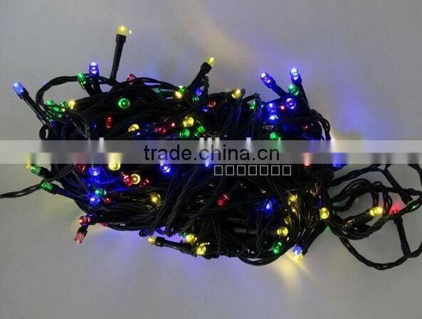 series string xmas decoration light with solar panel for supermarket 10meter 20meter 100meter