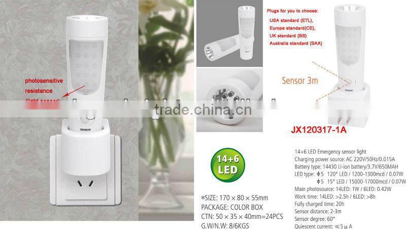 rechargeable torch night light power failure night lamp