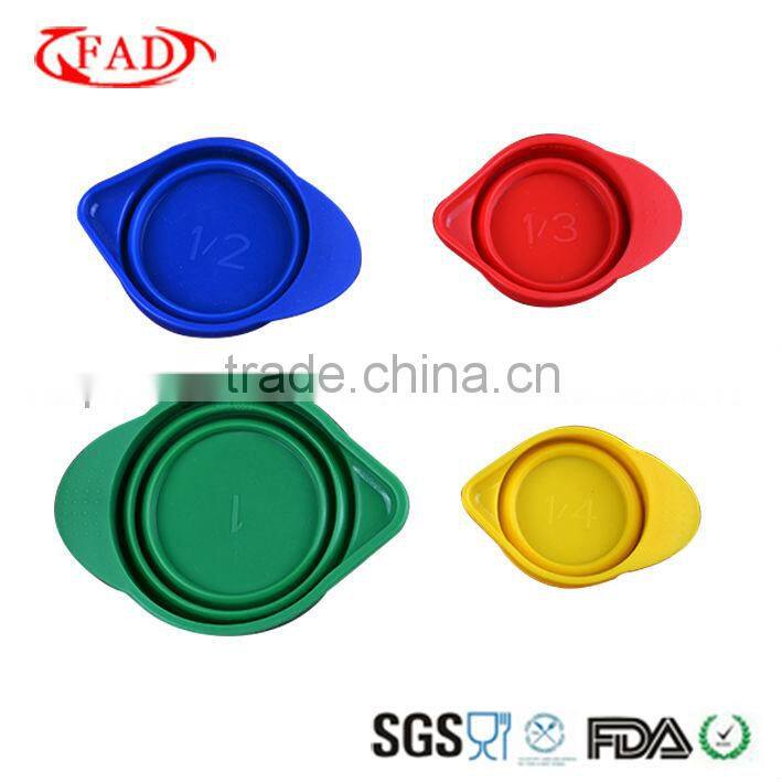 2014 Nesting Silicone Collapsible Measuring Cup With FDA and LFGB Approval