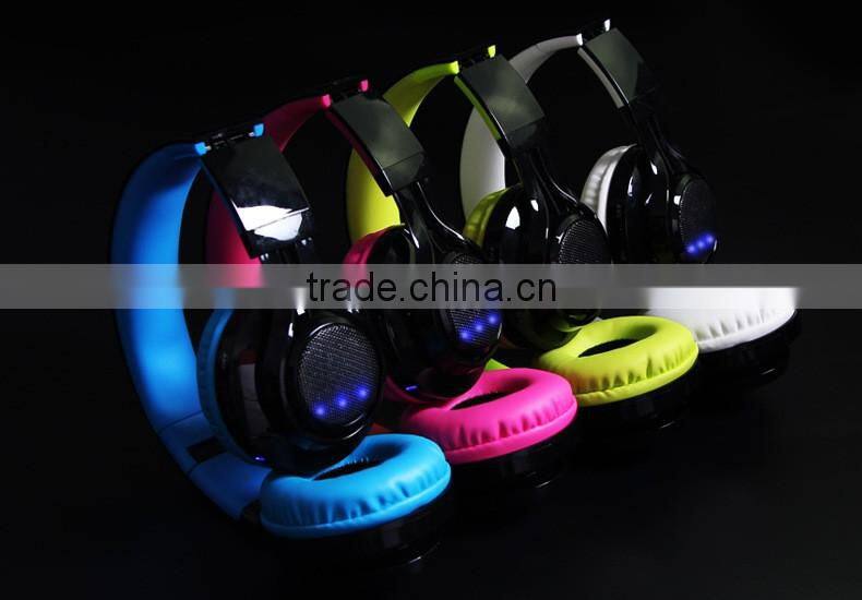 hot selling 2016 amazon Led wireless stereo bluetooth headphones