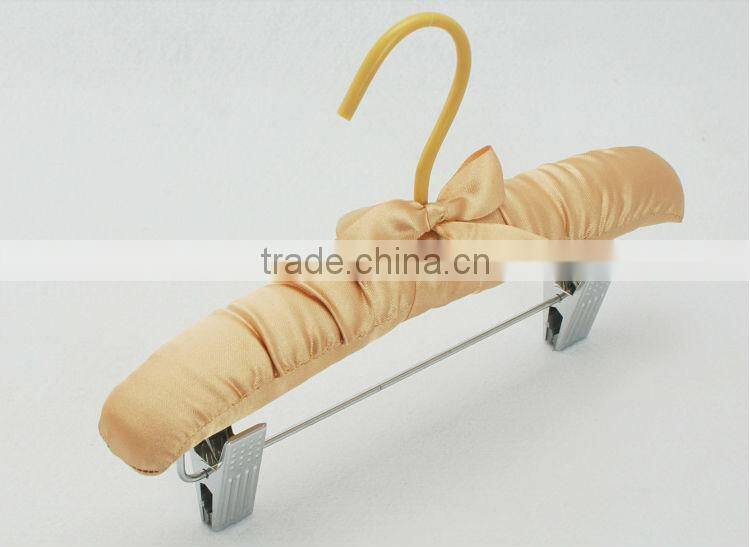 Candy Color Satin Padded Pants/Skirt Hanger with Clips for Children