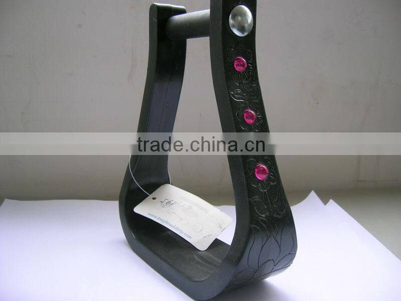 plastic horse black stirrups