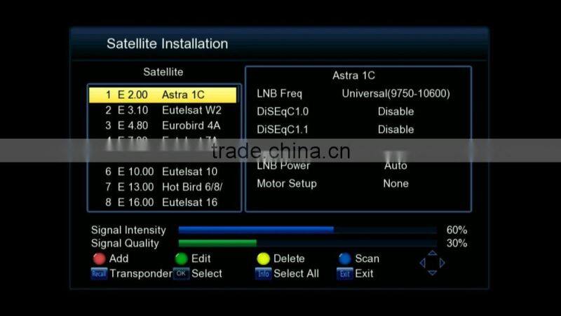 PowerVu Patch Biss Key DVB-S2 / T2 Freesat V7 Combo Set Top TV Box Support 3G CCCAM Full 1080P HD satellite receiver V7