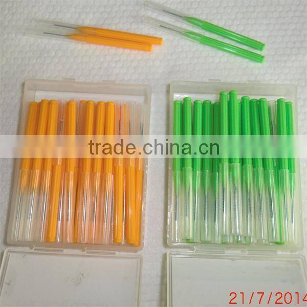 toothpick interdental brushes in plastic box, FDA certification, trade assurance