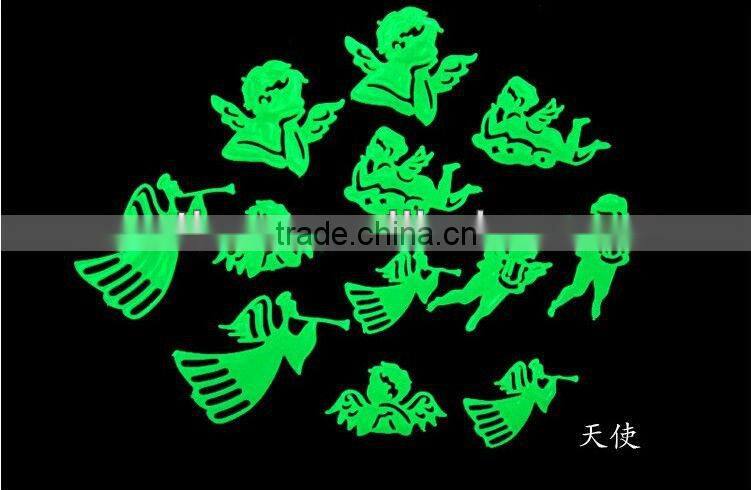 angel shape glow in dark sticker