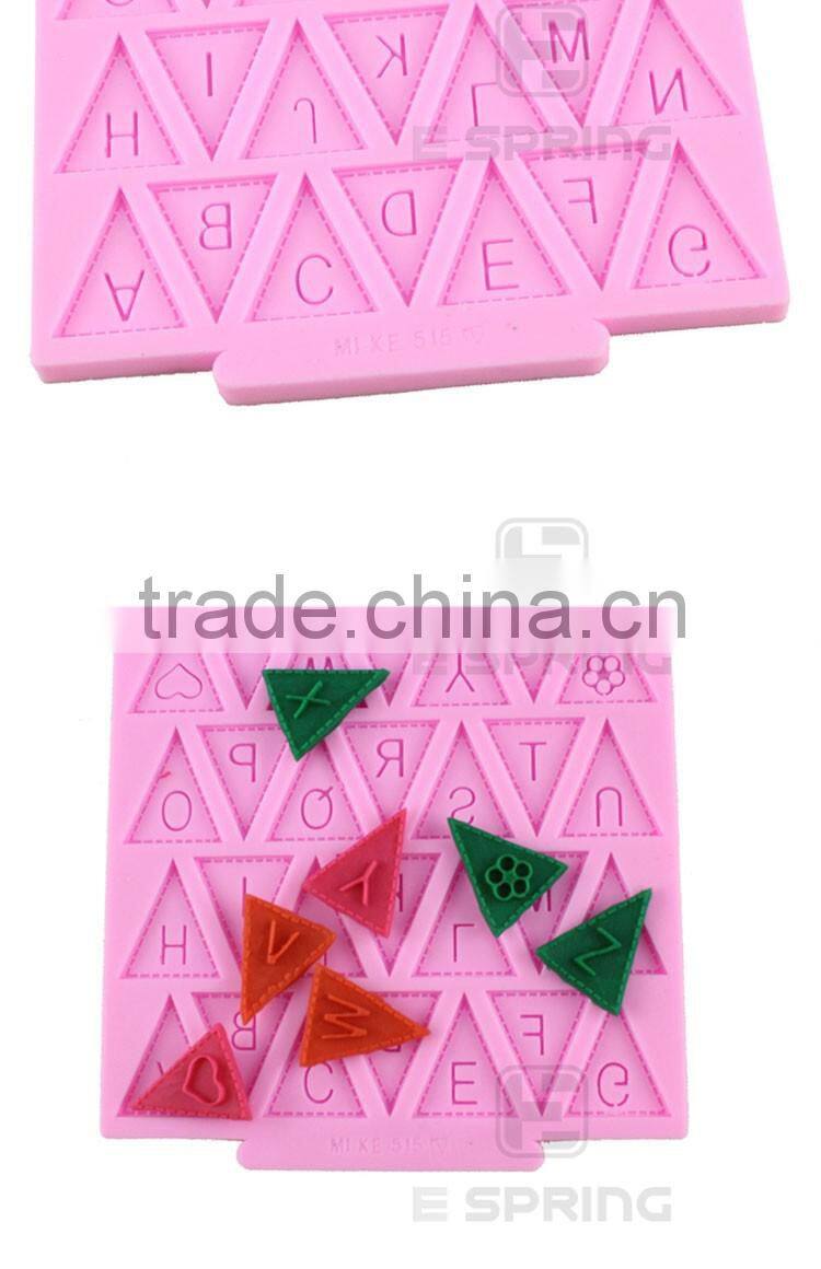 Triangle Flag Letter Silicone Fondant Molds