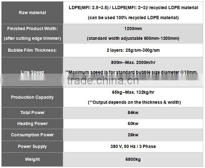 2 Layers Air Bubble Film Machine/Double Screw Extruder/hot sell