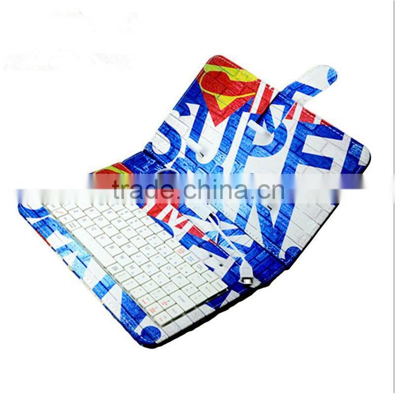 color print universal pu leather phone case with keyboard for iphone for Xiaomi Redmi mi mione note pro 1 2 3 4 5 8 S A C