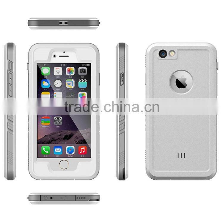 100% Seal Waterproof Phone Case for iPhone 6 6S White IP68 Mobile Housing