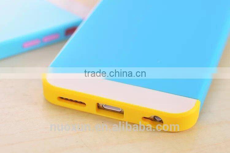 Blue/Pink Hard Soft High Impact Case Cover for Apple iPhone 6