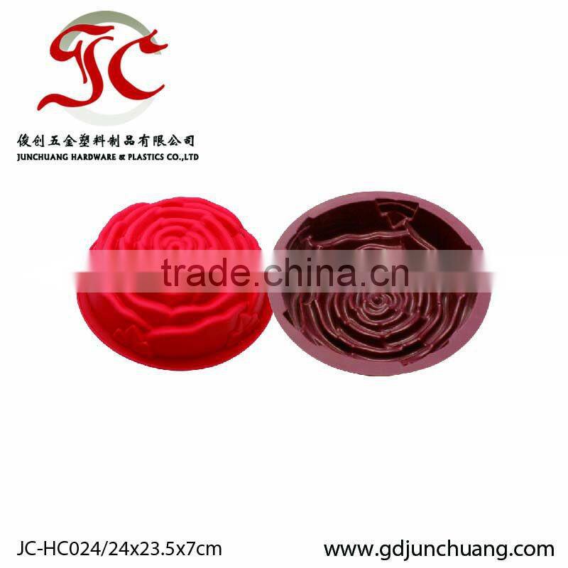 Eco-friendly rose shape silicone cake mould