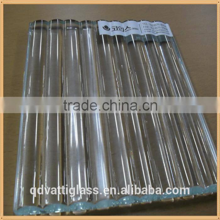 6mm tempered aqualite patterned glass for beach table