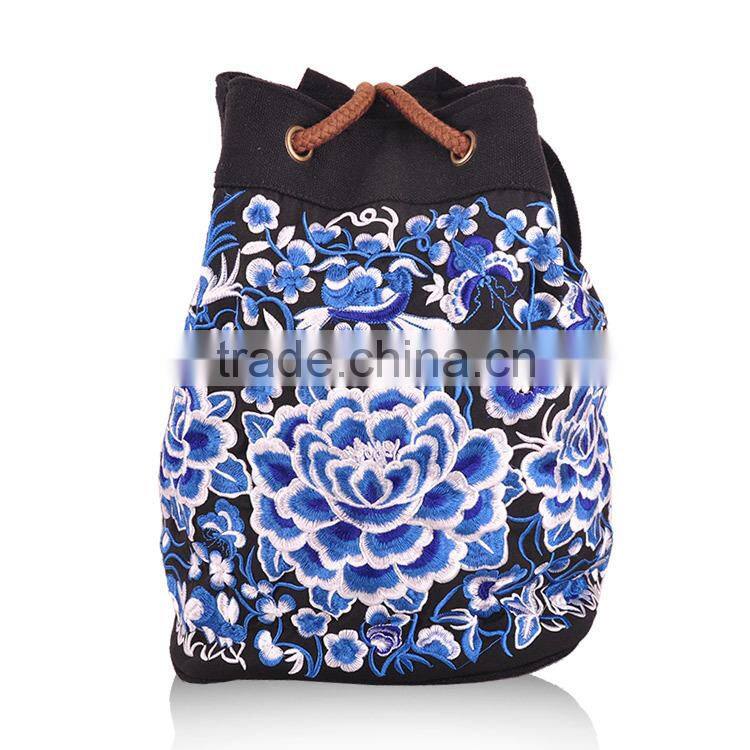 China high quality canvas bag ethnic canvas bohemian bags woman fashion backpack woman