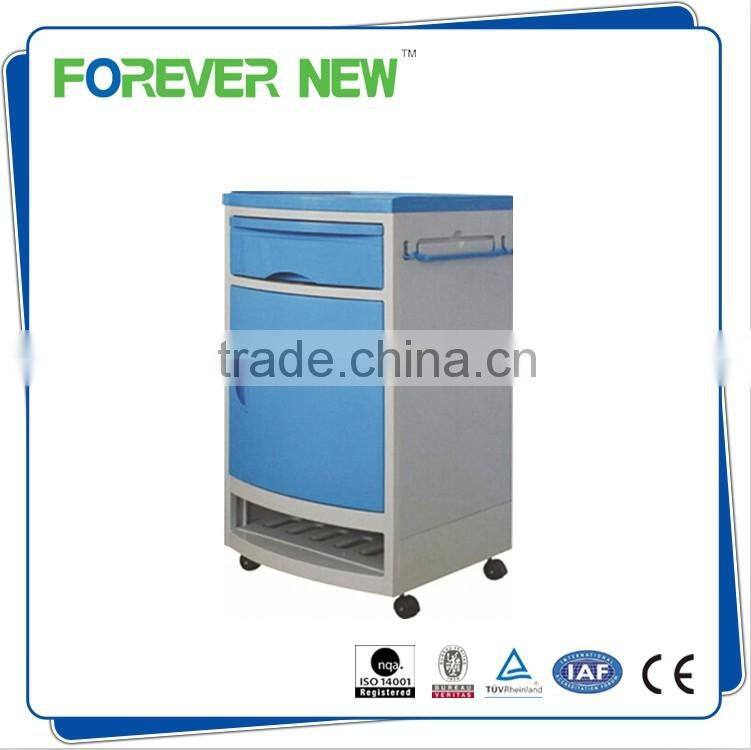 YXZ-803 ABS plastic bedside locker medical cabinet with wheels