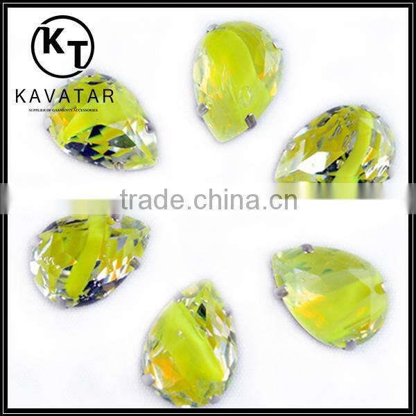 Top selling bling bling 10*14mm drop shape crystal stones wholesales