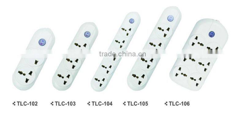 3 way universal power extension socket with master switch