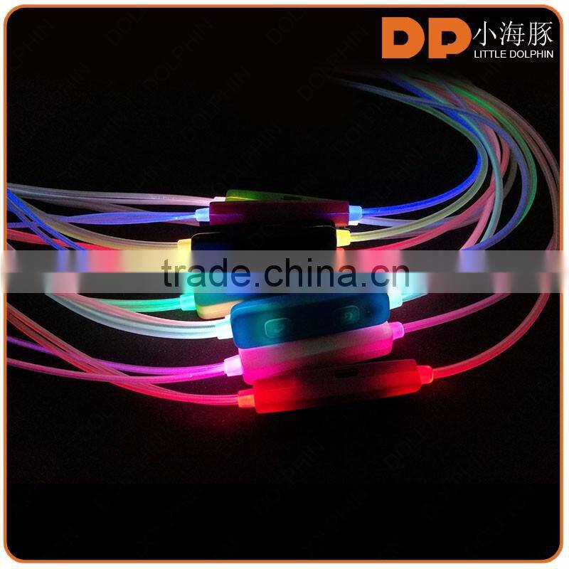 world best selling products fluorescence glowing metal earphone for huawei p9