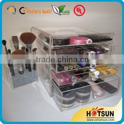2014 Clear Acrylic Cosmetic Makeup Organizer Drawer for Storage