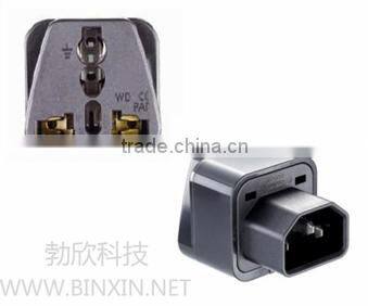 New hot selling products 2016 Universal socket to IEC 320 c14 male convertible plug with socket