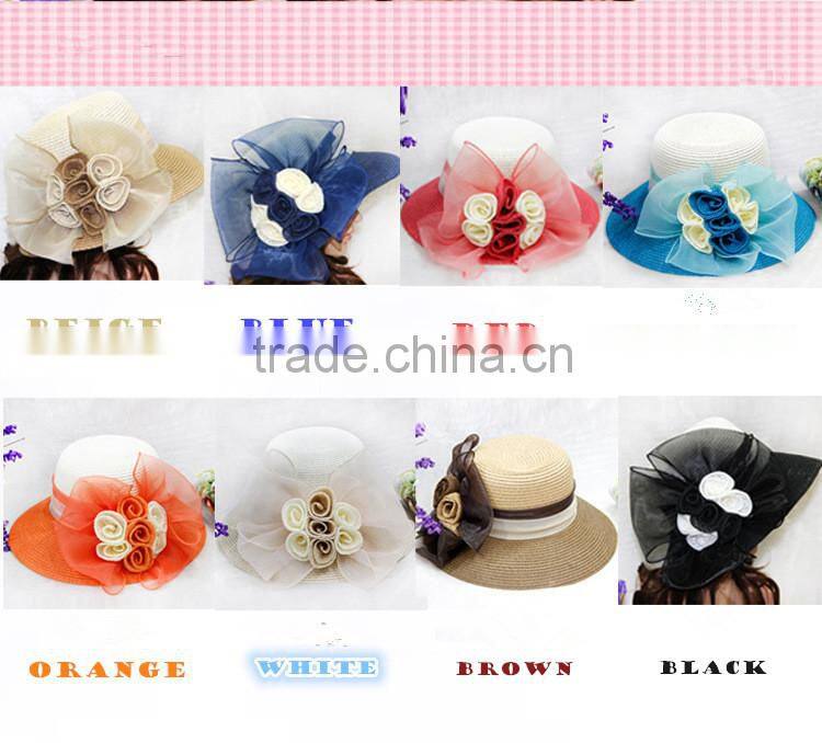 women sinamay party hats with flowers