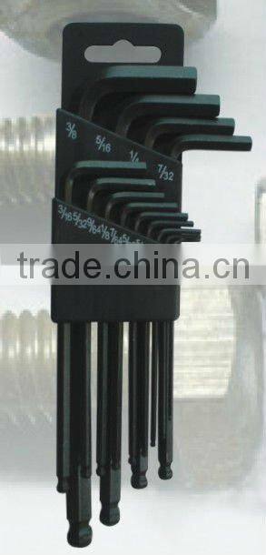 13 PCS SAE Size Black Plating Ball Point Hex Key Wrench Set
