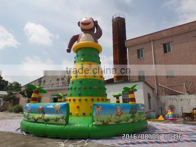 monkey inflatable mini climbing wall for kids and children play games