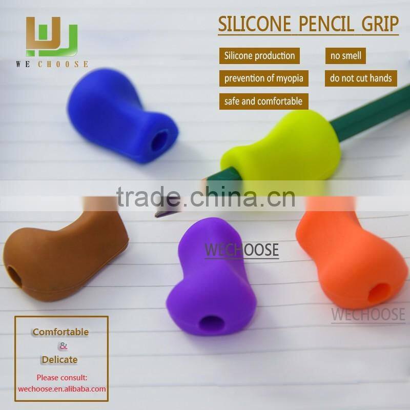 kids Preschool learning silicone rubber pencil grip writing claw soft touch good writing habit