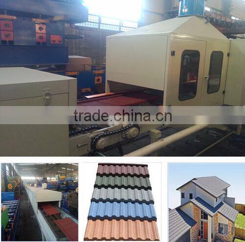 High frequency automatic stone coated metal roof tile making machine