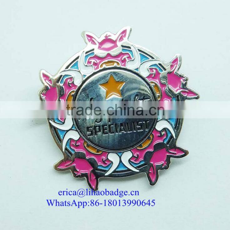 2016 hot-sale pin badge customized pin people and number metal badge