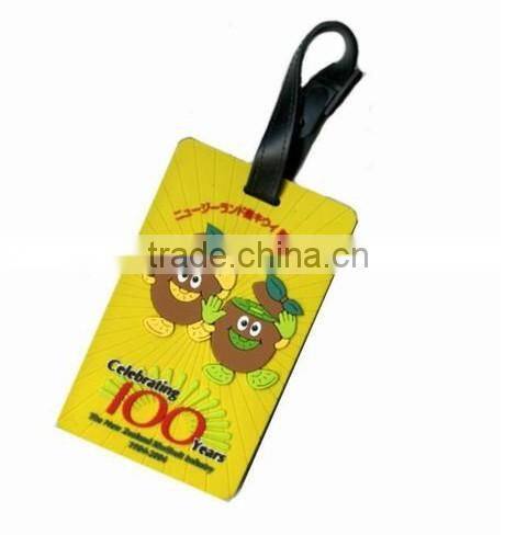 2015 Customized Design Soft Pvc Luggage Tag Rubber Loop