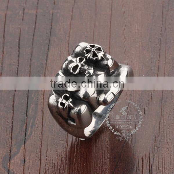 18MM Stainless steel vintage punk style evil fist ring fashion ring steam punk jewelry 6240022