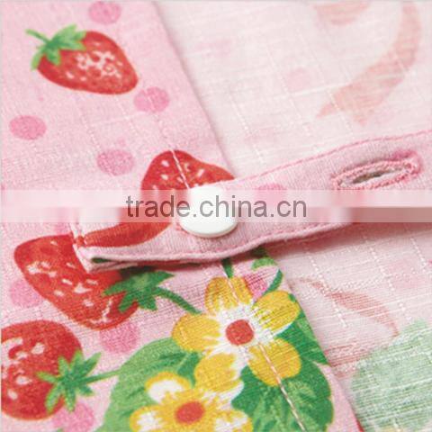 Japanese Summer 100%cotton Cute Kimono Kids Yukata twinset bath robe flower customize ethnic costume performance wear