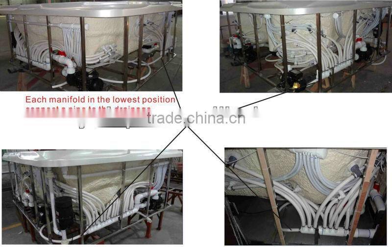 5 People Wholesale Promotonal Free Enjoy Outdoor Semi-circle Spa With LED Lights