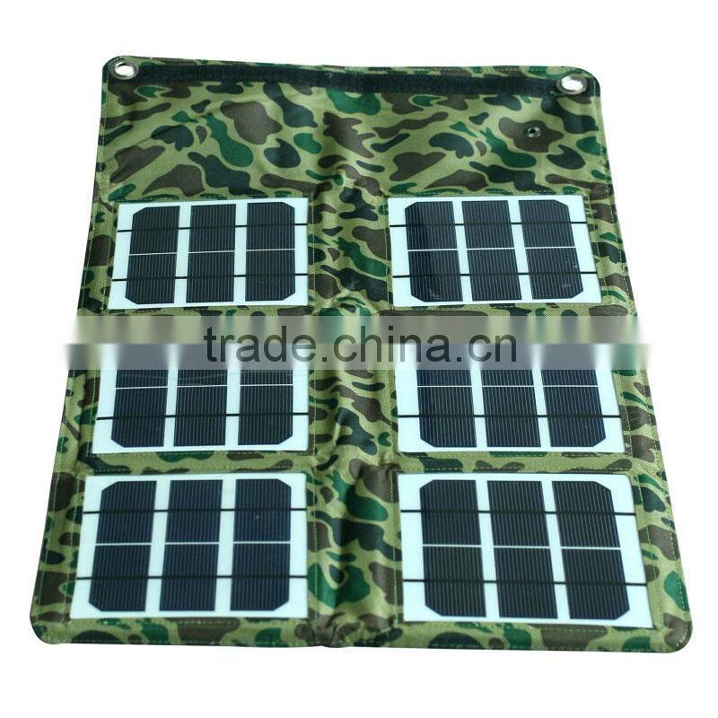 dual output 18v 5v mono solar panel portable flexible 18w