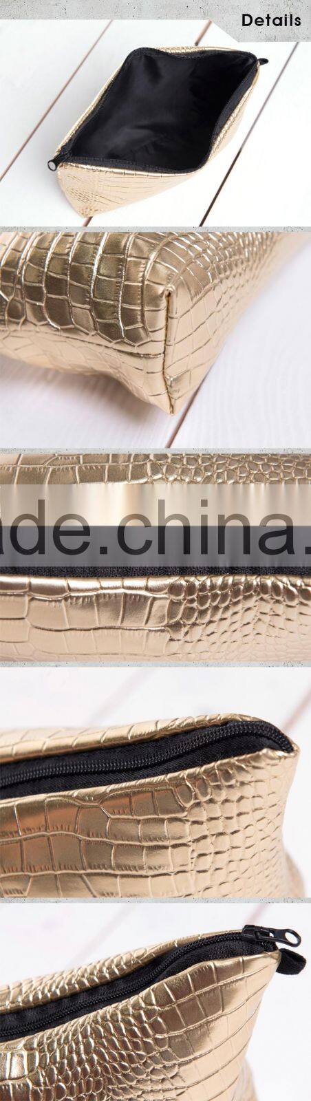 New Trends Leather Cosmetic Bag Cases Women Organizer Make-up bags High Texture Storage Beauty Simple Fashion Handbag