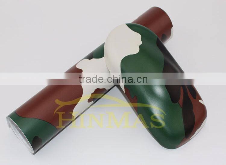 Best selling PVC Vinyl Film Bubble Free white camouflage car vinyl film for Car Wrapping