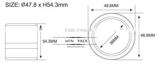 Loose powder compact case,plastic loose powder container,hot sell powder case