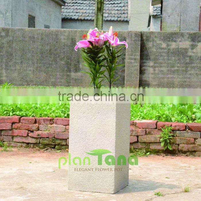 sand stone rectangular nice ply resin flower pot