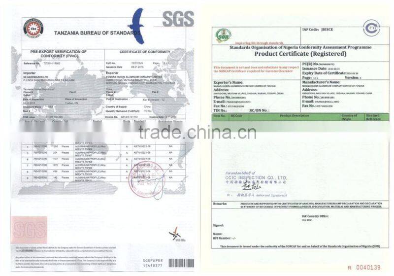 Window aluminium frames 6063 alloy t5 anodized aluminum extruded profiles